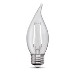 Feit White BA10 E26 (Medium) Filament LED Bulb Soft White 40 Watt Equivalence 2 pk