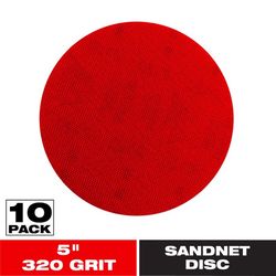 Diablo SandNet 5 in. Aluminum Oxide Hook and Lock Sanding Disc 320 Grit Ultra Fine 10 pk