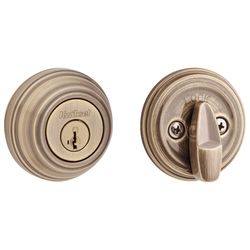 Kwikset SmartKey Antique Brass Metal Deadbolt