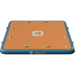Retrospec Siesta Dock PVC Inflatable Blue Floating Lounger 8 in. H X 10 ft. W X 10 ft. L