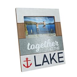 Pavilion We People Weathered Brown/White MDF Picture Frame 4 x 6 in.