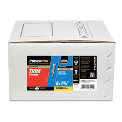 Power Pro No. 8 Ga. X 1-5/8 in. L Star Stainless Steel Coarse Trim Screws