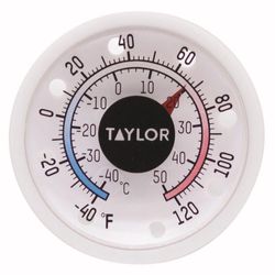 Taylor Dial Thermometer Plastic White 1.75 in.