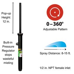 Rain Bird 12 in. H Adjustable Pop-Up Spray Head