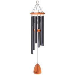 Wind River Festival Black Aluminum/Wood 36 in. Wind Chime