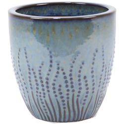 Deroma Krishna 11 in. H X 11.4 in. W X 11.4 in. D X 11.4 in. D Ceramic Planter Green