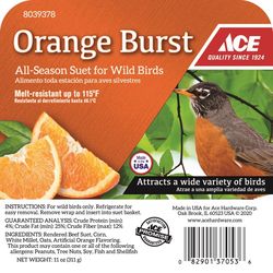 Ace Orange Burst Suet 11 oz