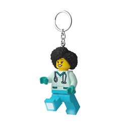 LEGO City Plastic Blue Dr. Flieber Keychain w/LED Light