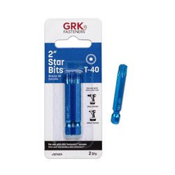GRK Fasteners Star T40 X 2 in. L Power Bit Steel 2 pc