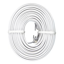 GE 50 ft. L White Phone Line Cord