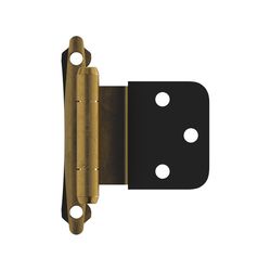 Amerock 2-1/8 in. W X 2-3/4 in. L Antique Brass Steel Self-Closing Hinge 2 pk