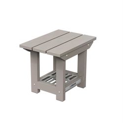 Breeo X Series Coastal Gray Rectangular Poly Lumber Side Table