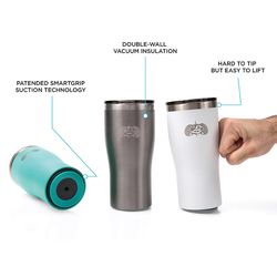 Toadfish 20 fl. oz. White BPA Free Non Tipping Tumbler with Lid
