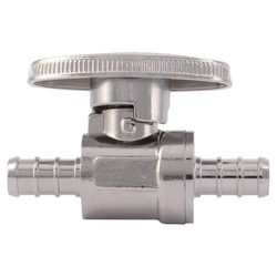 SharkBite 3/8 in. PEX Barb X 3/8 in. PEX Barb Brass Straight Stop Valve
