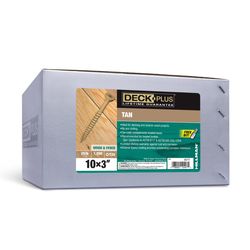 Deck Plus No. 10 Ga. X 3 in. L Tan Star Flat Head Deck Screws