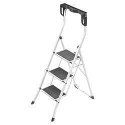 Hailo 52 in. H X 18.9 in. W 330 lb. cap. 3 step Steel Folding Step Stool