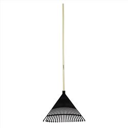 Truper 61 in. 22 Tine Poly Rake Wood Handle
