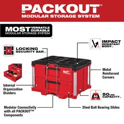 Milwaukee PACKOUT 2 Drawer and 3 Drawer Tool Box Bundle