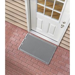 WeatherTech Outdoor Mats 24 in to W X 39 in to L Gray Thermoplastic Door Mat