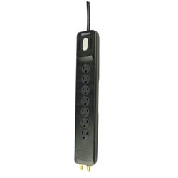 Southwire Woods 6 ft. L 7 outlets Power Strip w/Surge Protection Black 2480 J