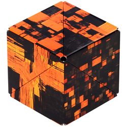 Shashibo Seasonal Series Spooky Magnetic Puzzle Cube Orange 12 pc