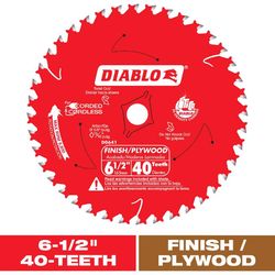 Diablo 6-1/2 in. D X 5/8 in. Finish/Plywood TiCo Hi-Density Carbide Finish Saw Blade 40 teeth 1 pk