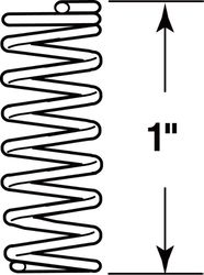 Prime-Line 1 in. L X 9/16 in. D Compression Spring 2 pk
