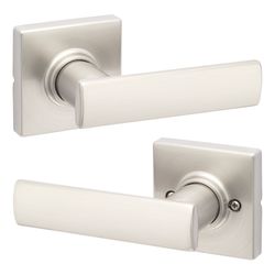 Kwikset Breton Square Satin Nickel Passage Lever