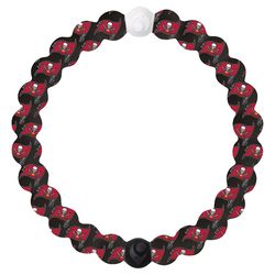 Lokai NFL Unisex Tampa Bay Buccaneers Round Black/Red Bracelet Silicone Water Resistant Size 6