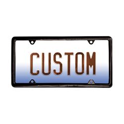 Custom Accessories Black Metal License Plate Frame