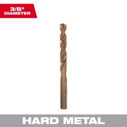 Milwaukee Red Helix 3/8 in. X 5.12 in. L Cobalt Thunderbolt Drill Bit 3-Flat Shank 1 pc