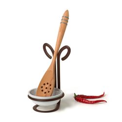 Spectrum Leaf Bronze Steel Spoon Rest