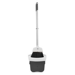 Superio Brand Plastic Stand-Up Long Handled Dustpan and Brush Set