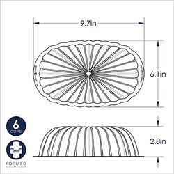 Nordic Ware 10 in. W X 6 in. L Fluted Loaf Pan
