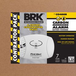 BRK Battery-Powered Electrochemical Carbon Monoxide Detector