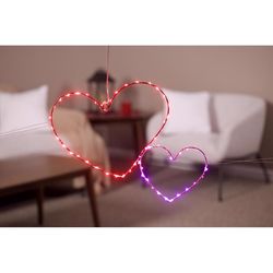 Celebrations Double Heart Silhouette Window Decor Metal 1 pk