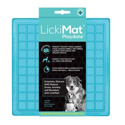 LickiMat Playdate Turquoise Rubber Slow Feeder For Dogs