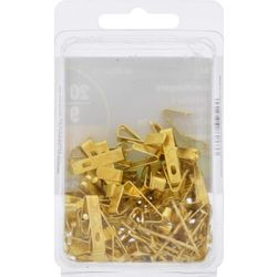 HILLMAN Brass-Plated Gold Conventional Picture Hanger 20 lb 50 pc
