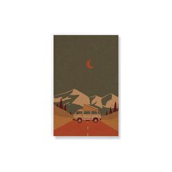 Denik 5 in. W X 8 in. L Multicolored Mountain Van Kraft Layflat Notebook