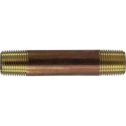Anderson Metals 3/8 in. MPT in. X 3/8 in. D MPT Red Brass Close Nipple 1 in. L