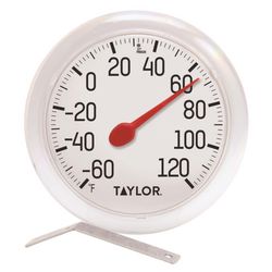 Taylor Dial Thermometer Plastic White 6 in.