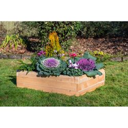 Real Wood Products 10.5 in. H X 36 in. W X 36 in. D Cedar Western Raised Garden Bed Natural