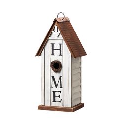 Glitzhome 14.75 in. H X 5.5 in. W X 7 in. L Wood Bird House