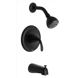 Huntington Brass Trend Matte Black Tub and Shower Faucet
