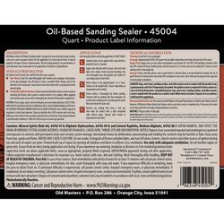 Old Masters Low Satin Clear Oil-Based Sanding Sealer 1 qt
