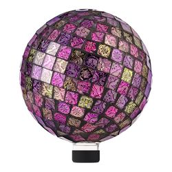 Alpine Purple Glass 11 in. H Gazing Ball