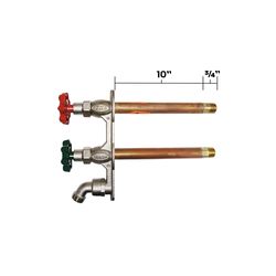 Prier 1/2 in. MPT in. X 1/2 in. Sweat Anti-Siphon Brass Freezeless Wall Hydrant