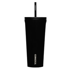 Corkcicle Cold Cup 24 oz Matte Black BPA Free Insulated Straw Tumbler