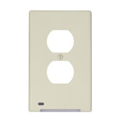 LumiCover Amerelle Almond 1 gang Plastic Decorator/Duplex Nightlight Wall Plate 1 pk