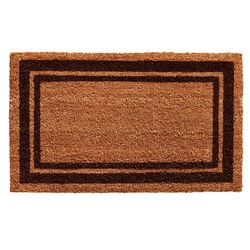 Home & More 2  W X 3  L Multi-Color Brown Border Coir Door Mat